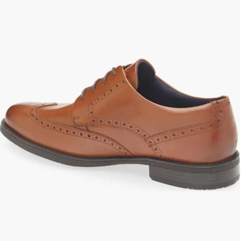 Cole Haan Mens Tan Leather Wingtip Oxfords Size 12 NWT Groom Shoes Formal Office